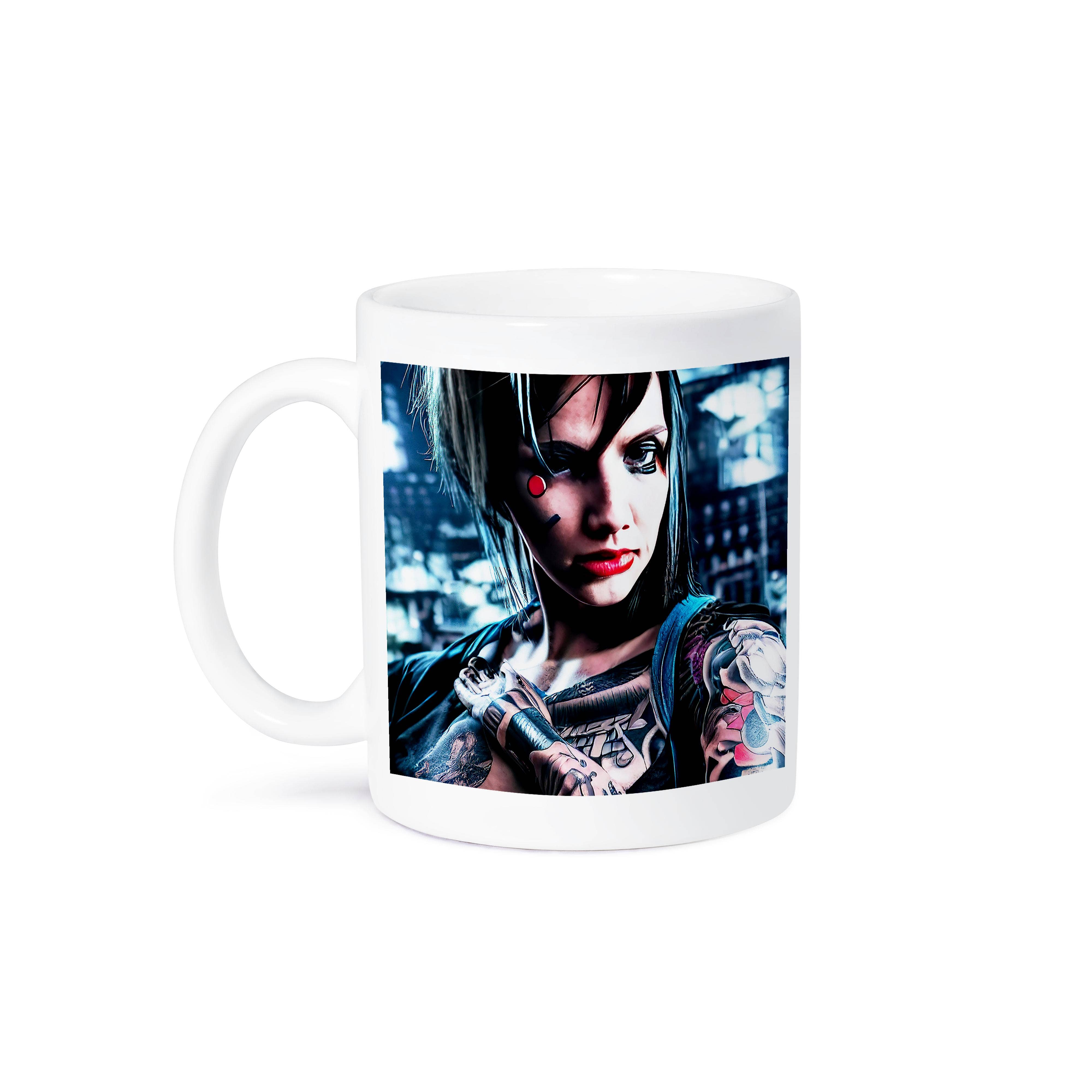 3dRose - Wholesale Coffee Mug - 3dRose, Fantastic beauty cyberpunk cyborg woman. Elegant digital art gift, Mug8