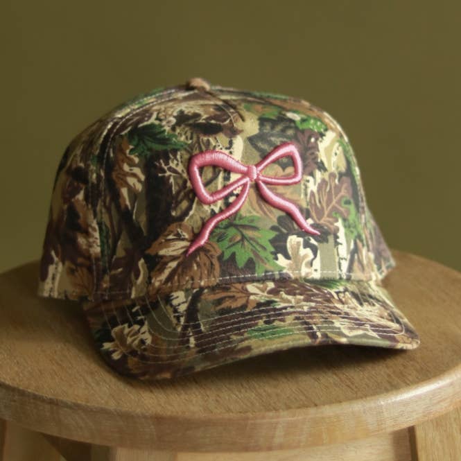 Electric label - Wholesale Baseball Cap - Women's - Camo Pink Bow Valentine’s Day hat 0