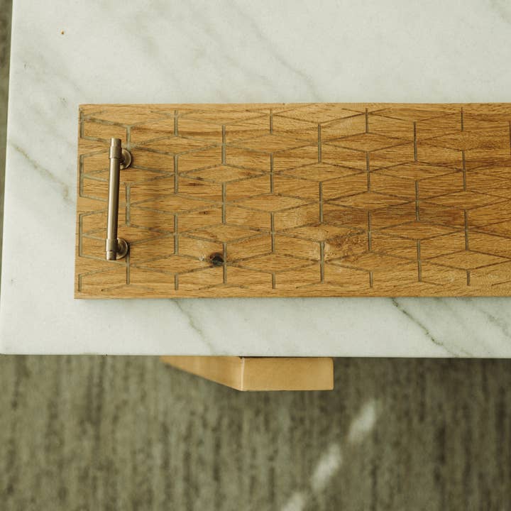 Rustic White Oak Charcuterie Board for wholesale by Workboots & Glasses