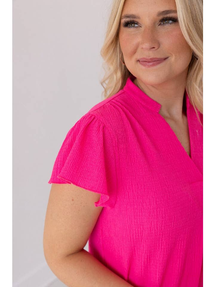 The Nicole Dress, Hot Pink for wholesale on Faire5
