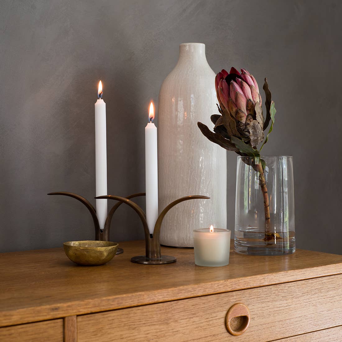 GoodLight Natural Candles – Großhandel Konische Kerze/Kerzenhalter – Stabkerzen | 4er-Packung1