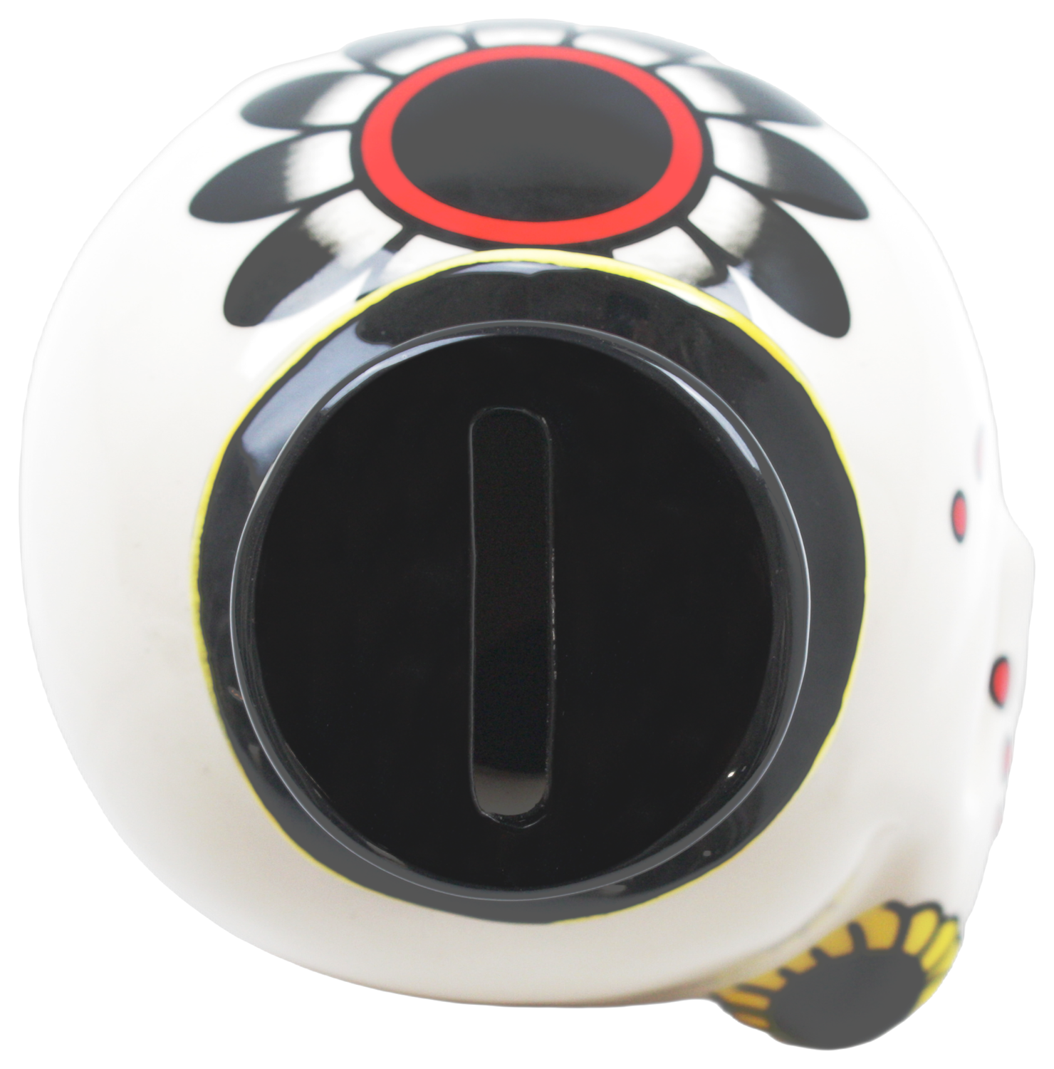 Square Deal Recordings & Supplies - Wholesale Money/Piggy Bank - Money Bank - Sourpuss  - Ceramic Sugar Skull With Top Hat 5"2