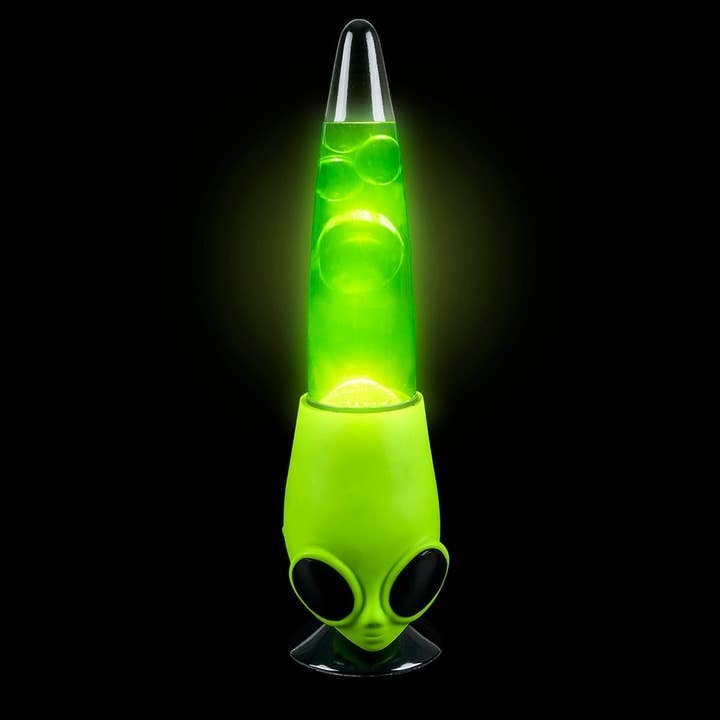 13" ALIEN HEAD WAX MOTION LAMP LLB kids toys for wholesale by La Luna Bella - Toys