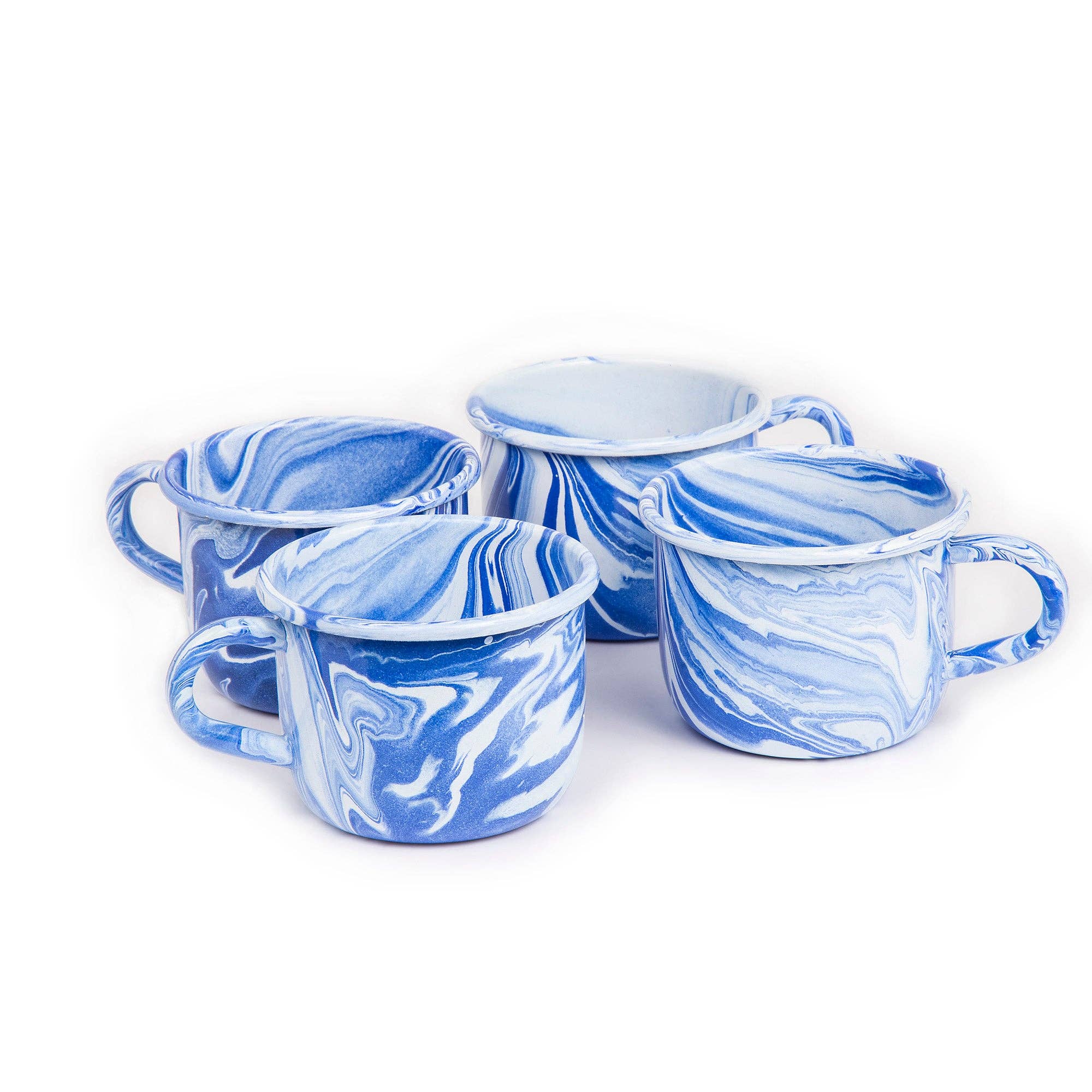 Artesano | Home Decor - Wholesale Coffee Mug - Enamel Mug Set, (4) Piece Enamelware Mug Set, Service for 4, Marbled0