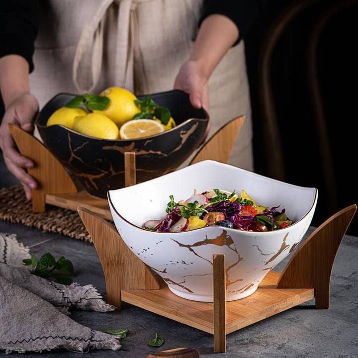Marble Salad Bowl for wholesale by BRECK + FOX