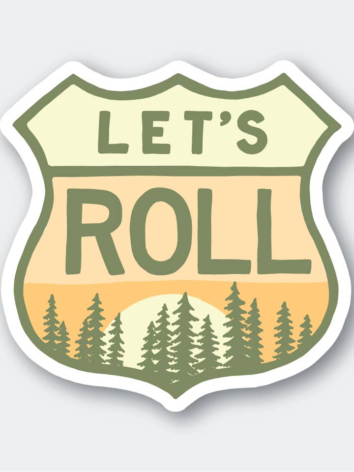 Highway Låt oss rulla klistermärke för wholesale av Pike Street Press