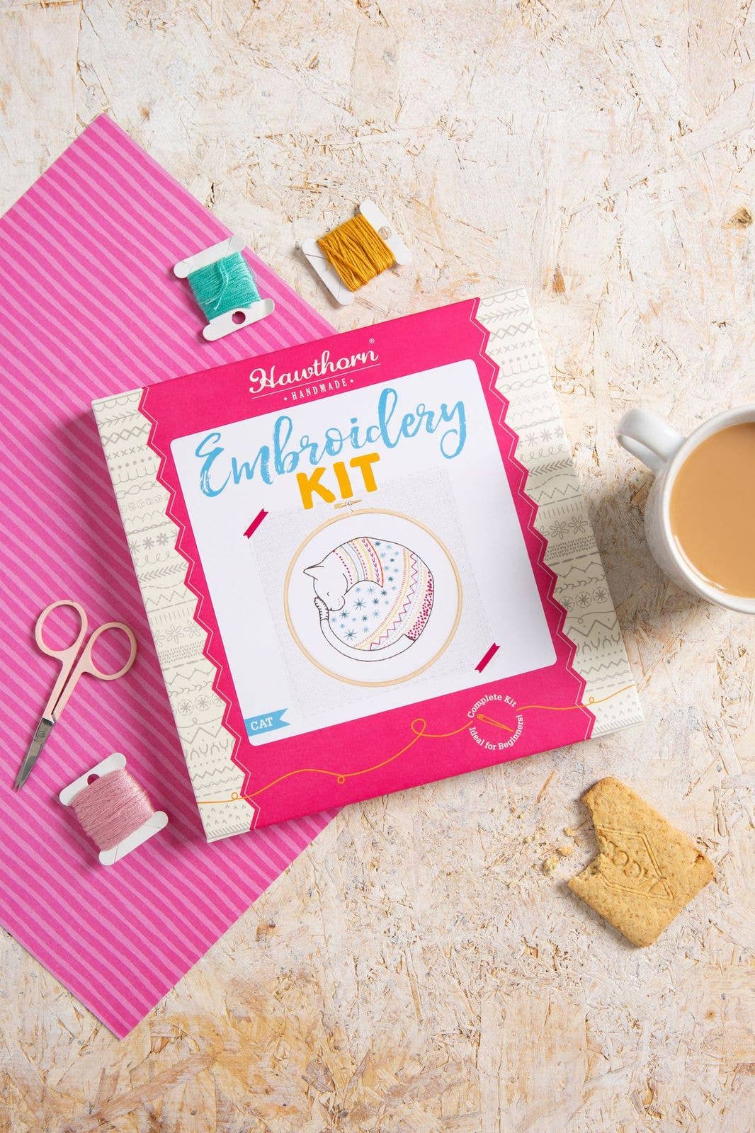 Hawthorn Handmade (US Duties Paid) - Wholesale Craft Sewing Kit - Cat Embroidery Kit | Complete Craft Kit for Beginners1