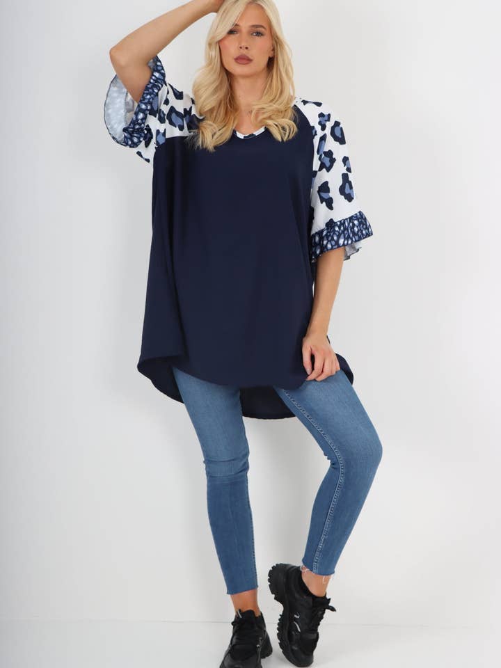 Miss Bold – wholesale Tunic – Women’s – Italian Animal Printed Sleeve Tunic Top12