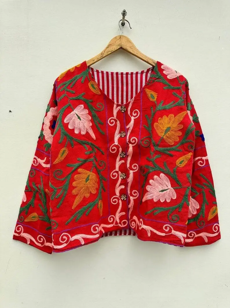 Bhawana Handicrafts - Wholesale Jacket - Women's - 5 Piece Lot, Suzani Embroidery Jacket Womens Suzani Coat4