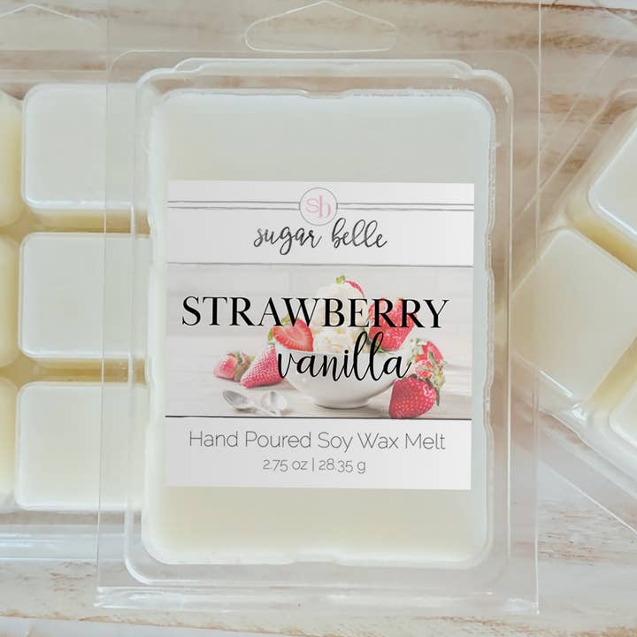 Cire de soja à la vanille à la fraise pour la vente par Sugar Belle