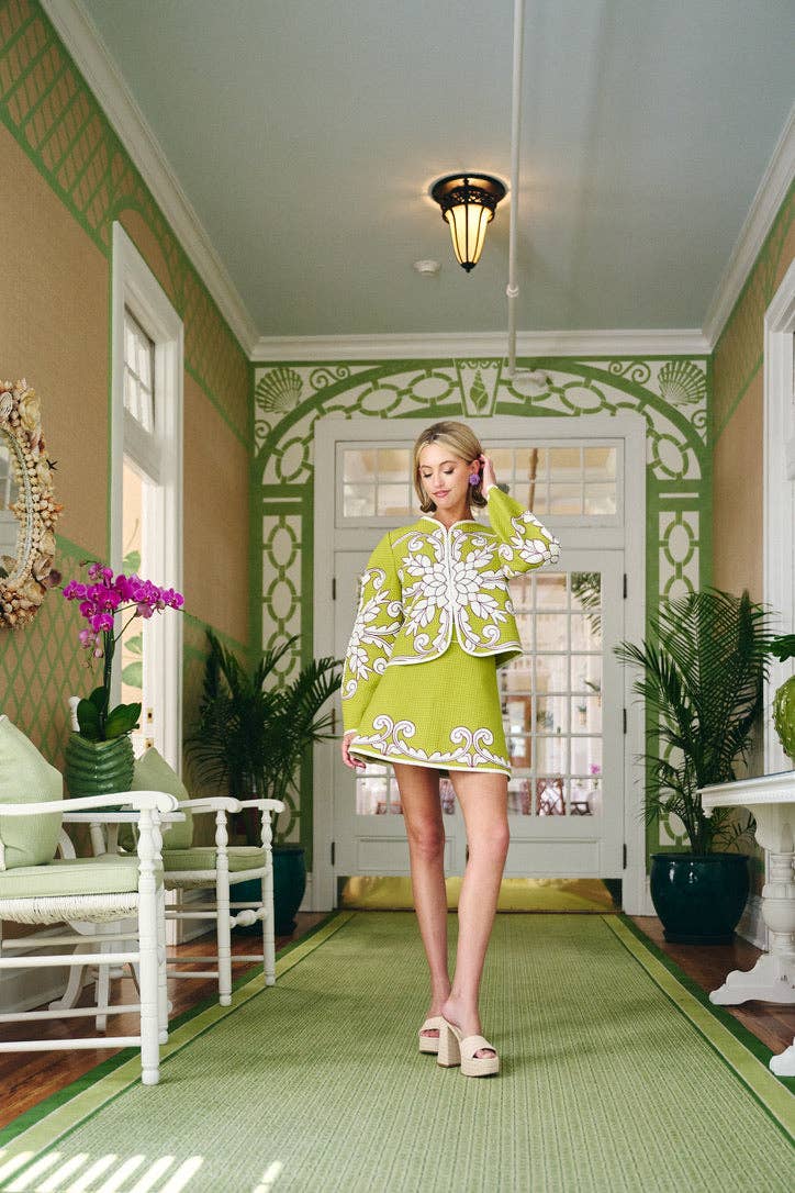 Brooks Avenue - Wholesale Jacket - Women's - Mimi Quilted Jacket - Pear Trapunto6