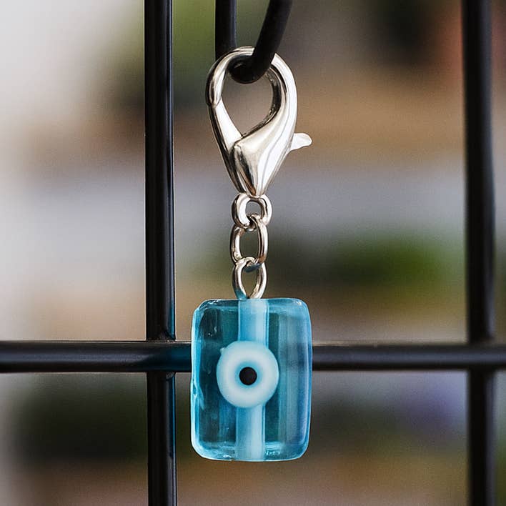 Llavero de Columna de Vidrio Soplado con Ojo Turco, Colores Surtidos para venta al por mayor de VIE