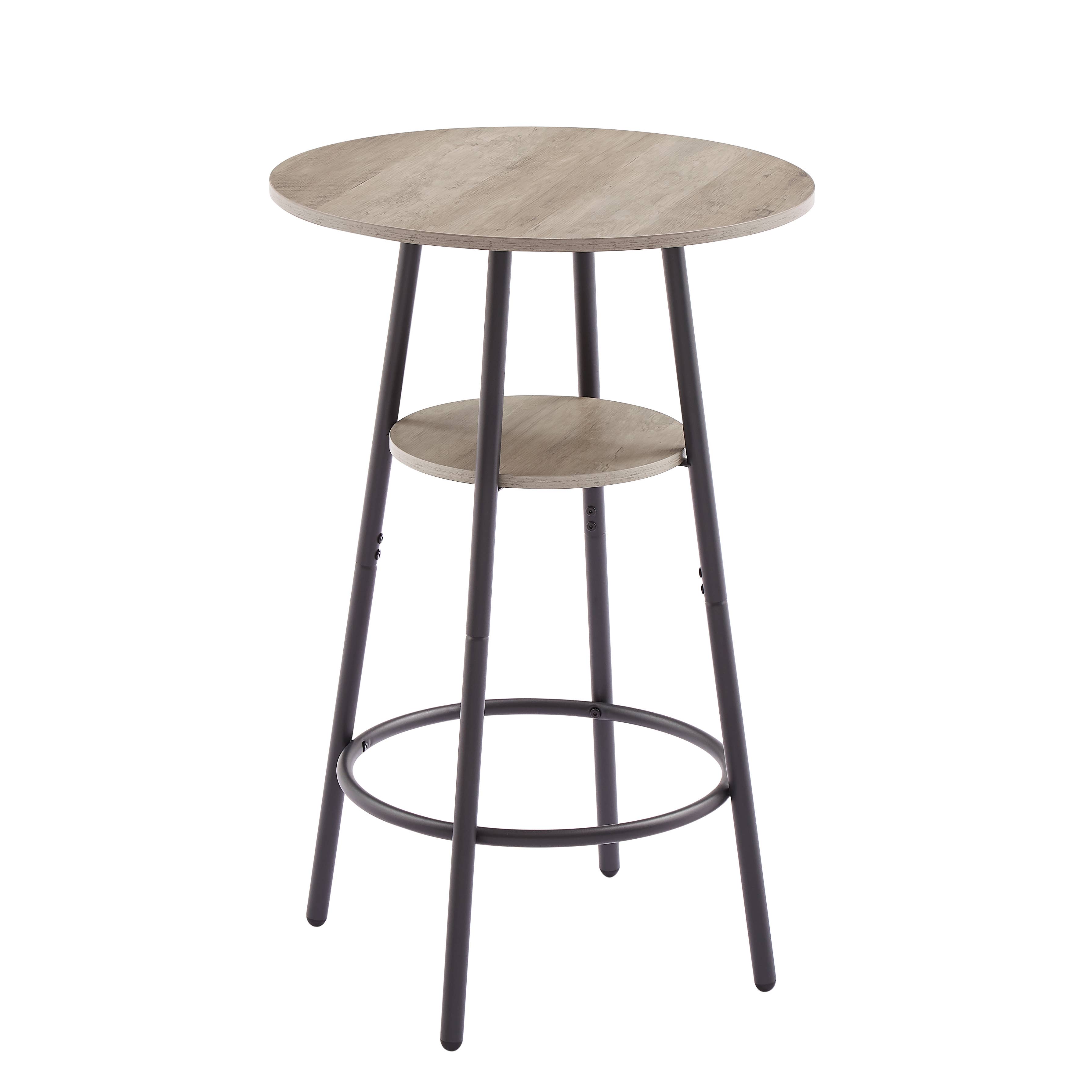39F Inc. - Vente Tabouret - Tabouret de bar rond avec étagère, tabouret rembourré6
