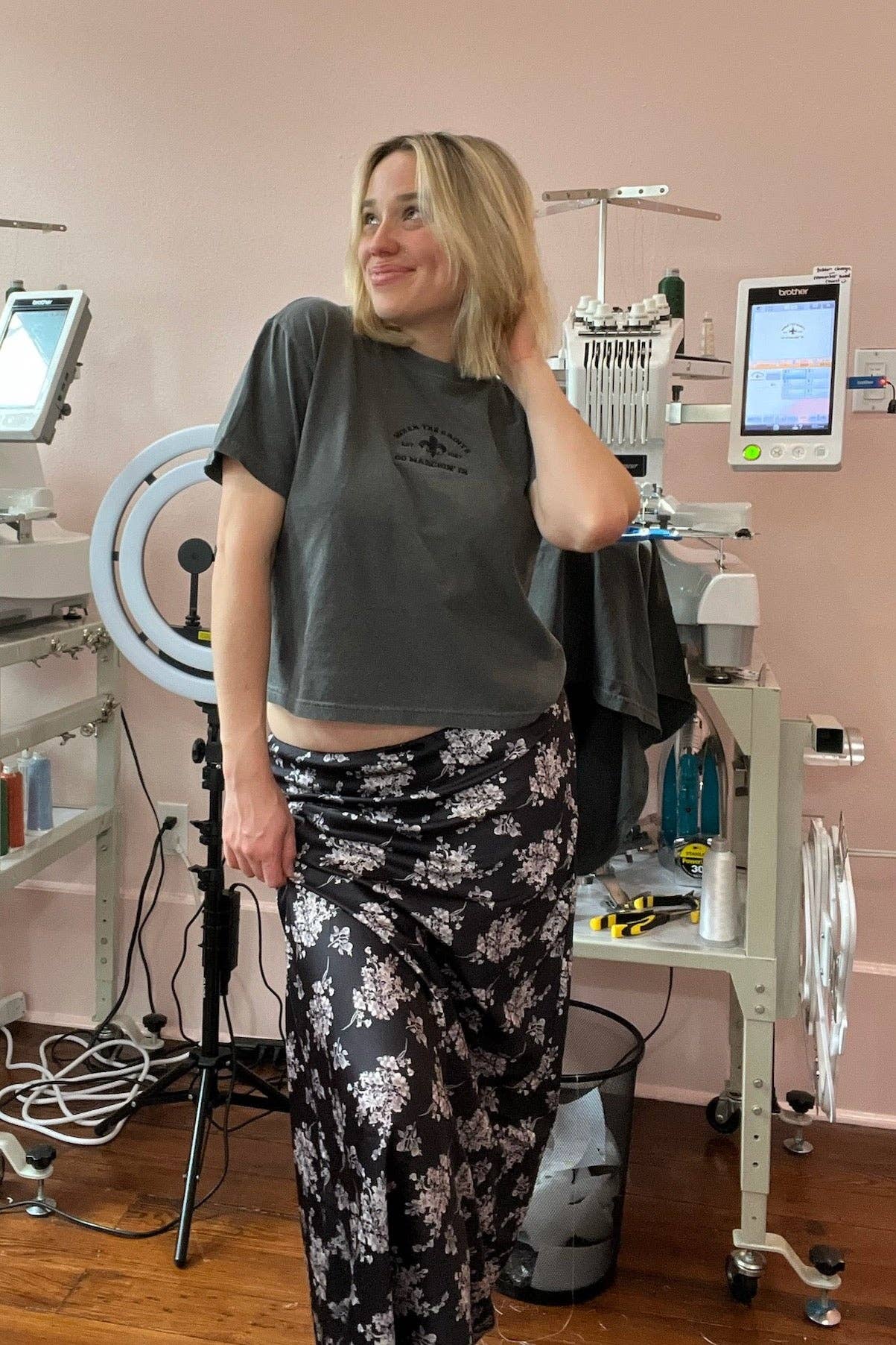 Black and Gold When the Saints Go Marchin' In Boxy Tee for wholesale on Faire6