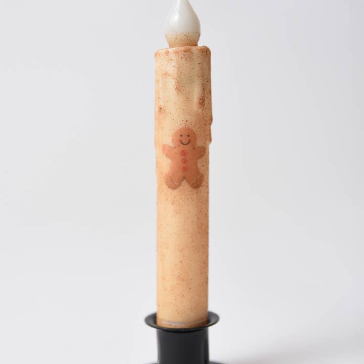 LMS Wholesale - Wholesale Tapered Candle/Candlestick - Gingerbread Man LED Timer Taper Candle1