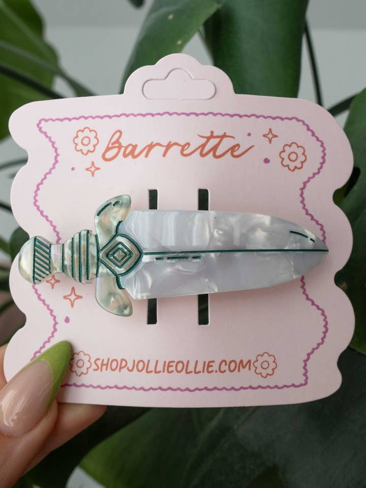 Sword Barrette for wholesale by Jollie Ollie Designs