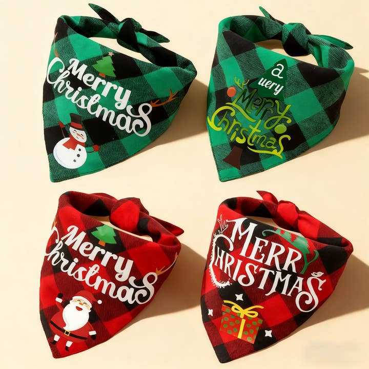 Christmas Pet Bandana for Small Large Dogs Cats_CWMM10678 for wholesale by PAWPAWwholesale
