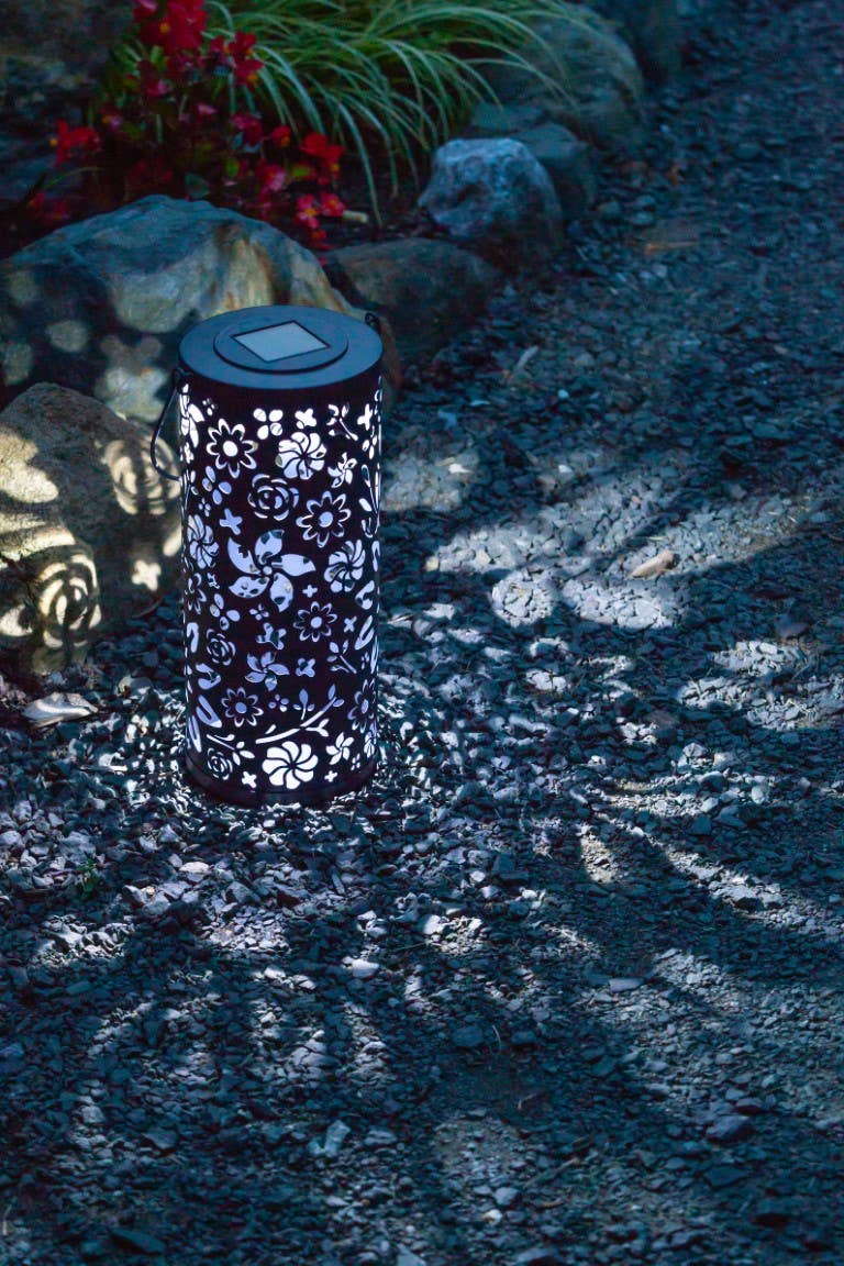 Allsop Home & Garden - Wholesale Outdoor/Lawn Light - Metal Bloom 12" Outdoor Solar Lantern - Midnight Blue15