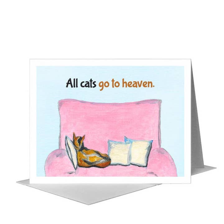 Cat Pillows, Greeting Card (#8016B) for wholesale by Printed Canvas