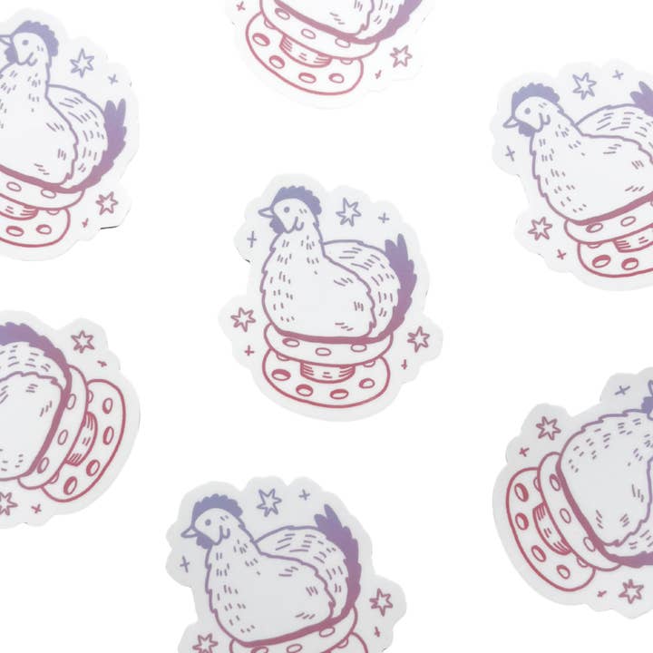 Bobbin Chicken Stickers - WHOLESALE for wholesale by Toad & Sew