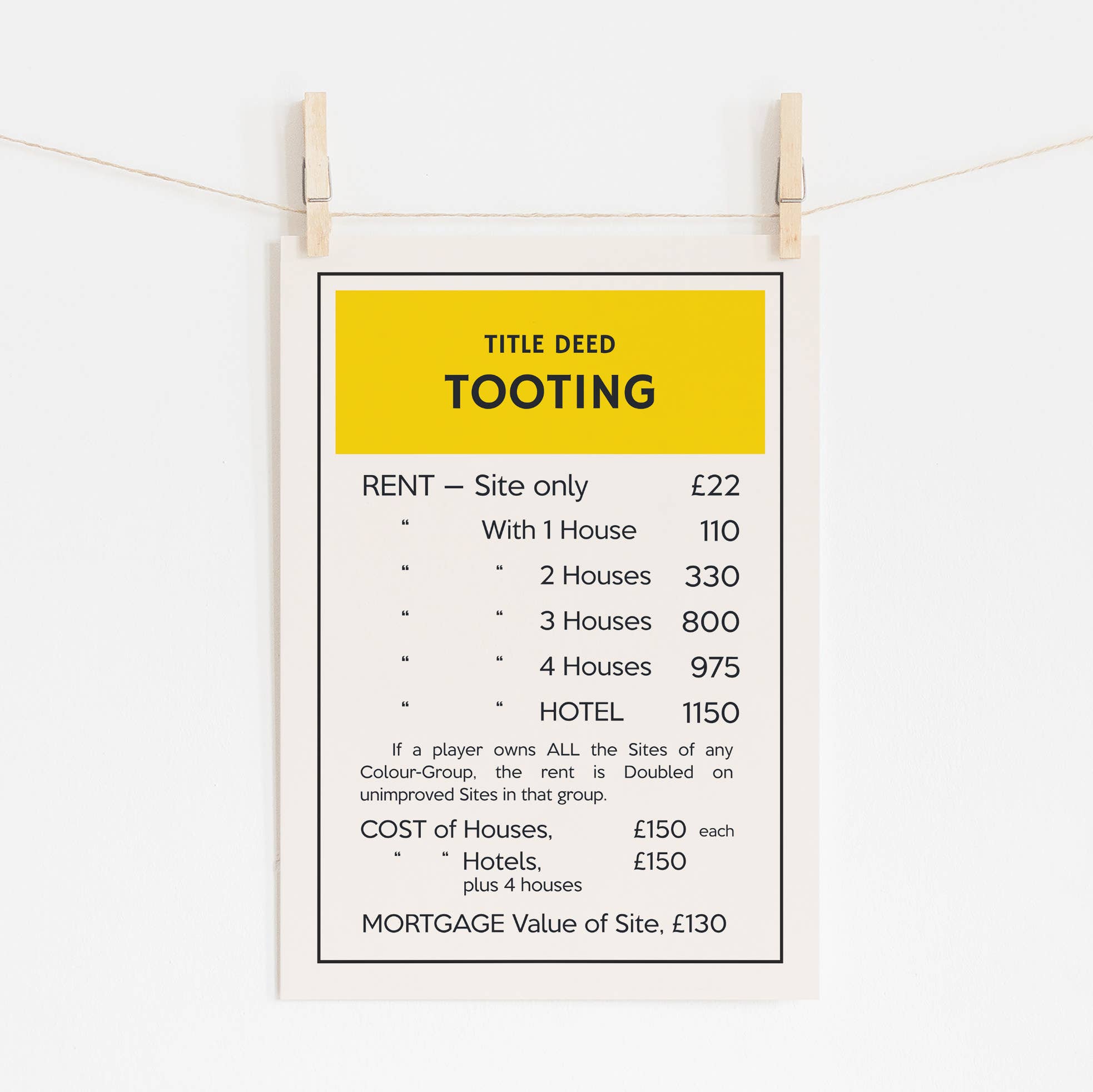 Timmy Loves – wholesale Art print – Customised Title Deed A3 Art Print4