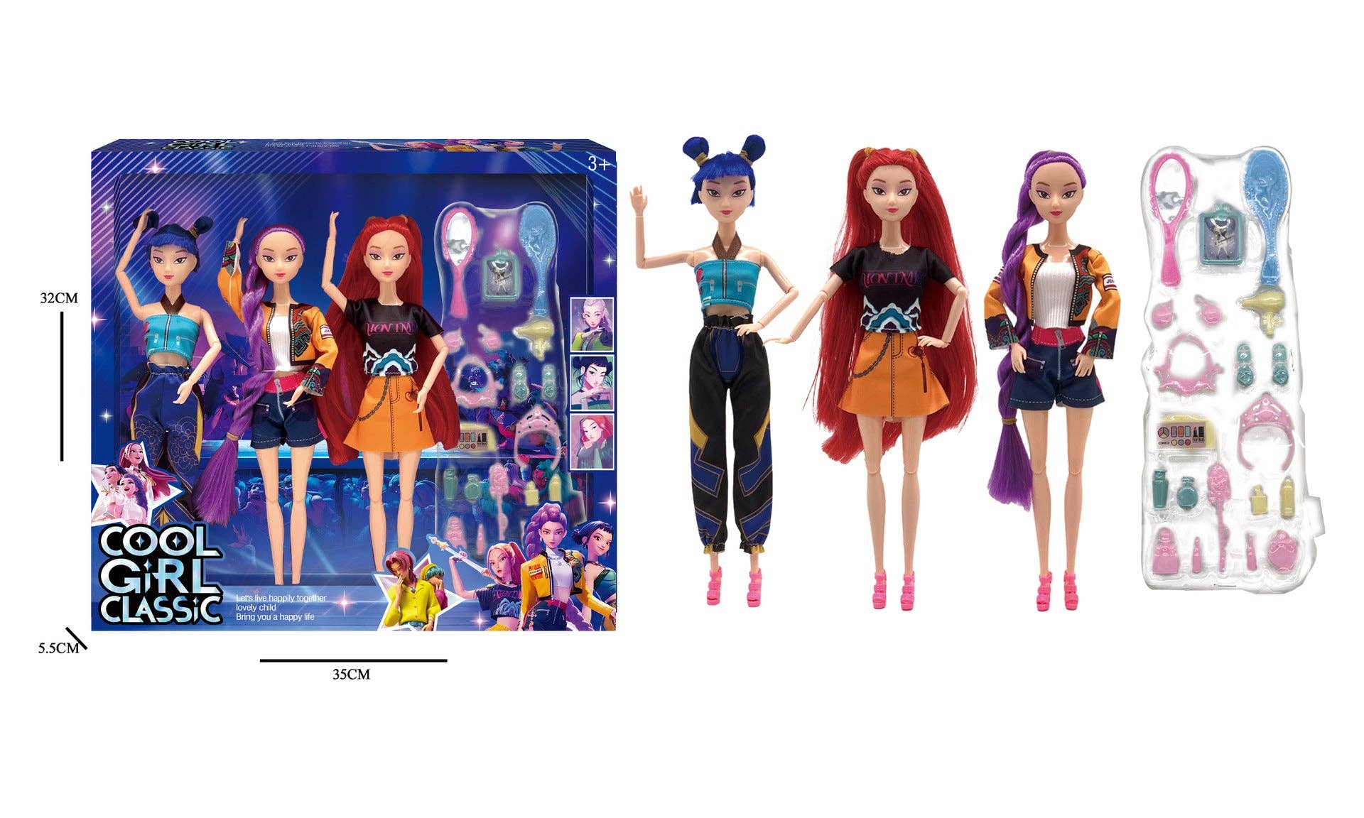 Auraquise - Vente Poupée – enfant - Ensemble de poupées Kpop Demon Hunters Rumi Mira & Zoey Figurines en vinyle Jouet de collection5