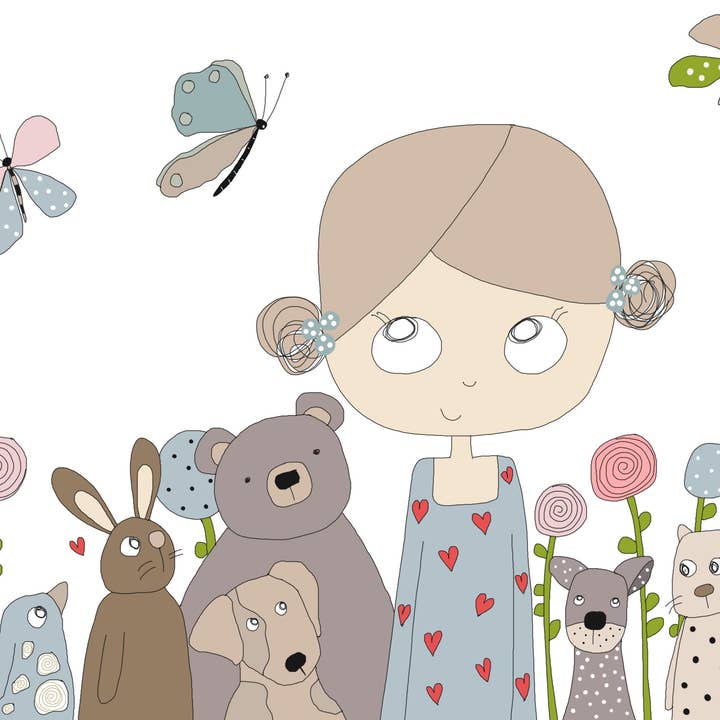 „Susie elsker sommerfugle“ lykønskningskort for engroshandel hos Elle Bee Art Studio