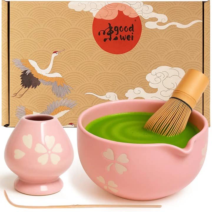 Juego de matcha "Hanami" 80 con soporte para venta al por mayor de good wei