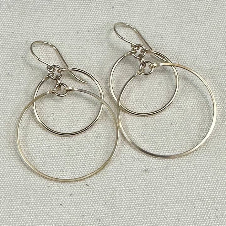 Eclipse Gold Large Earrings with Mixed Metal Option (Copy) for wholesale by Cloverleaf Jewelry