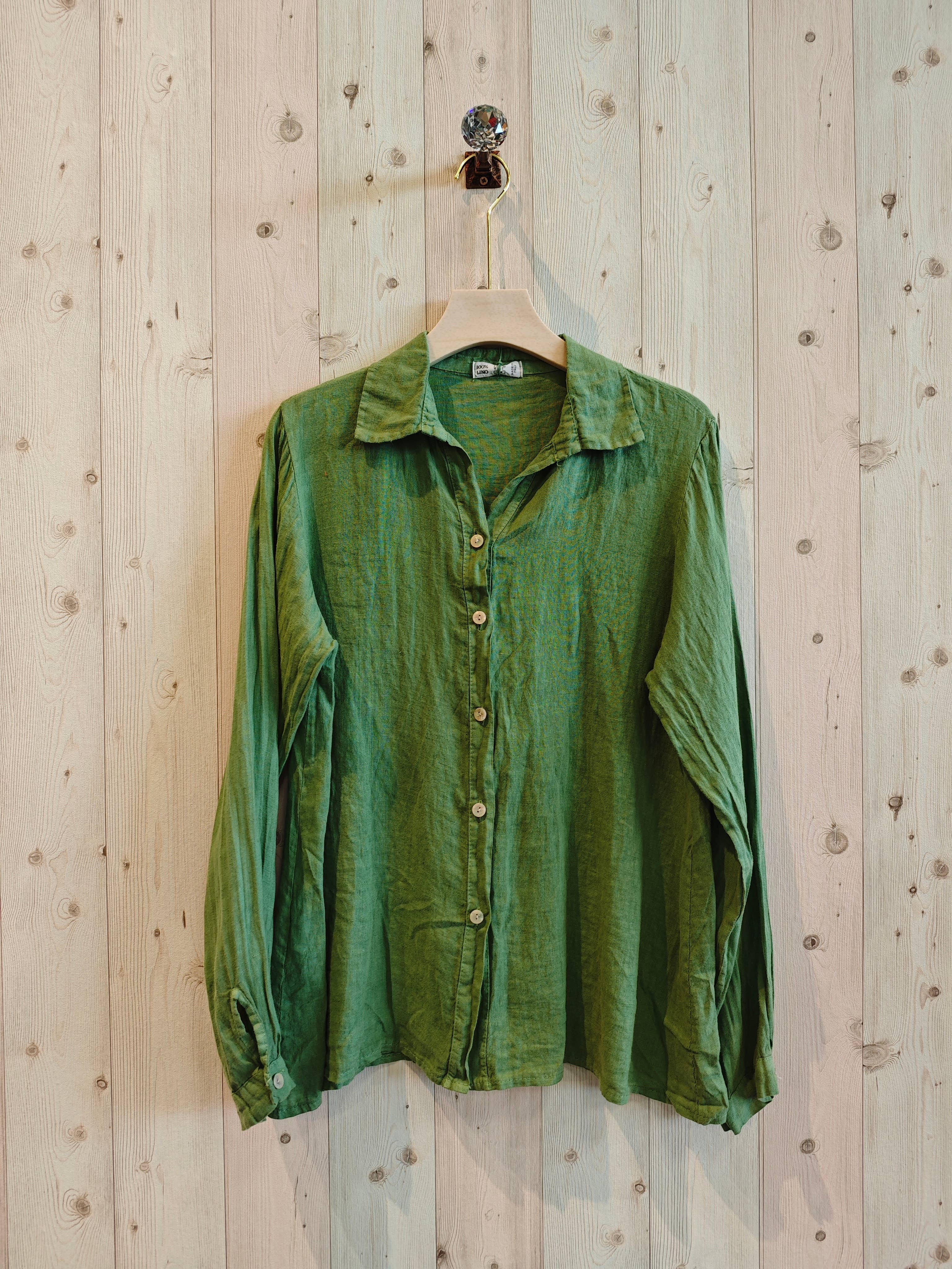 Linen & More - Vente Chemise à col boutonné – femme - Chemise basique pour femme 100 % lin17