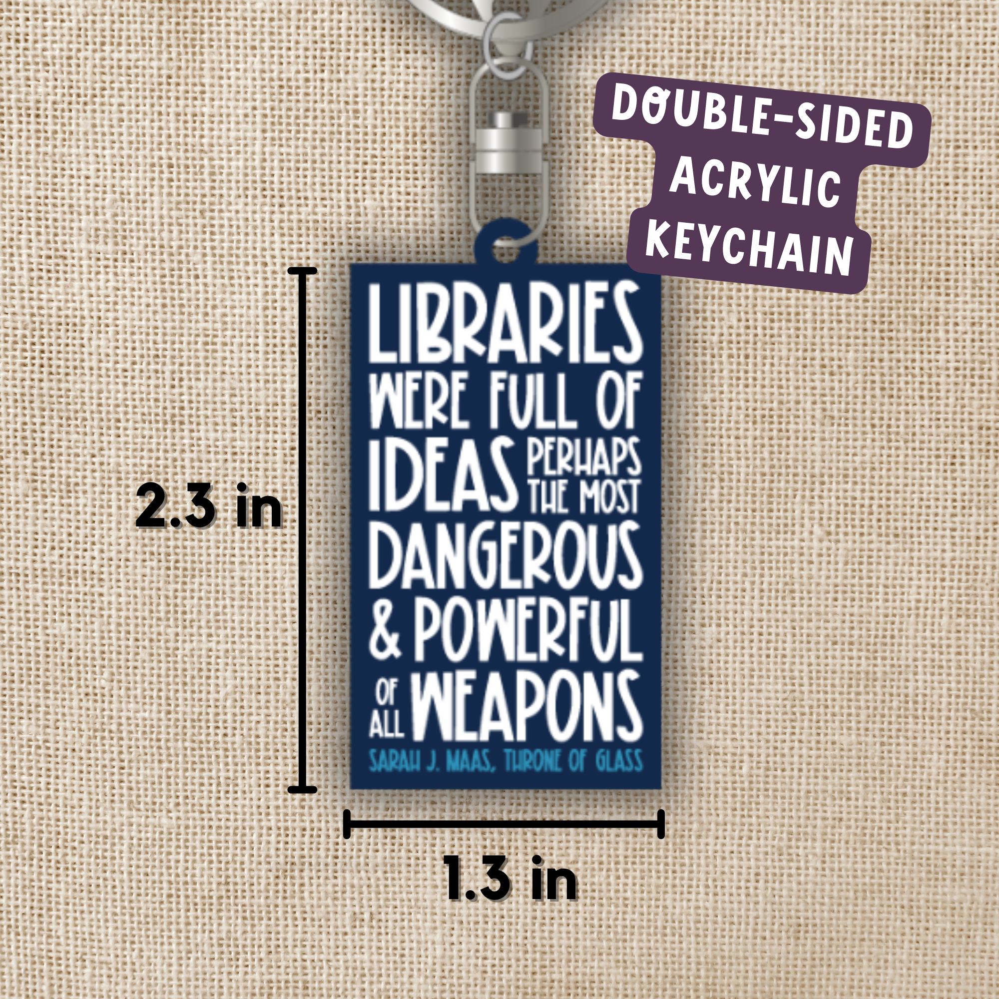 Kingdom of Threads – wholesale Keychain – Unisex – Libraries Full of Ideas Keychain | Throne of Glass1