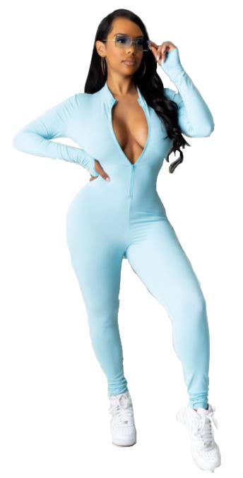 Jour – Engroshandel Jumpsuit - Dame – Jumpsuit til kvinder i nylonblanding med lynlås foran DT21340