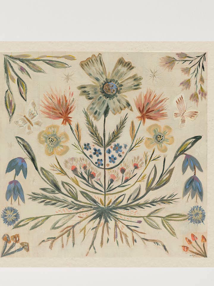 Desert Flower Crown Painting Art Print Maximalist Wall Decor for wholesale by Ash Cascade Design