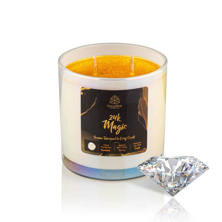 ForeverWick Candle Co – Großhandel Kerze im Glas / gefüllte Kerze – 24K Magic Sparkle Diamant-Kerze