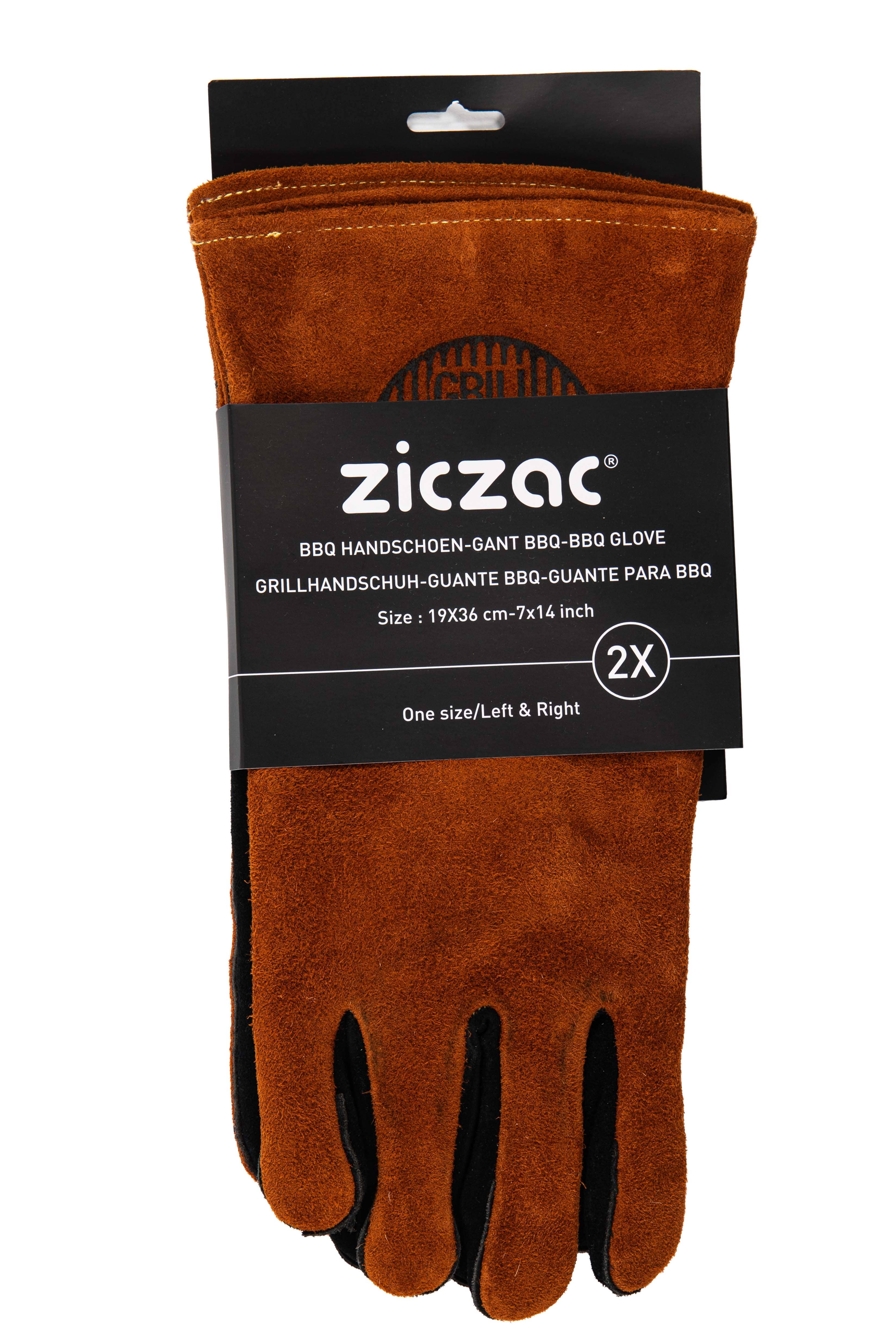 Tiseco - Wholesale Outdoor Grill Tools - BBQ gloves - cow leather - 19x36 cm3