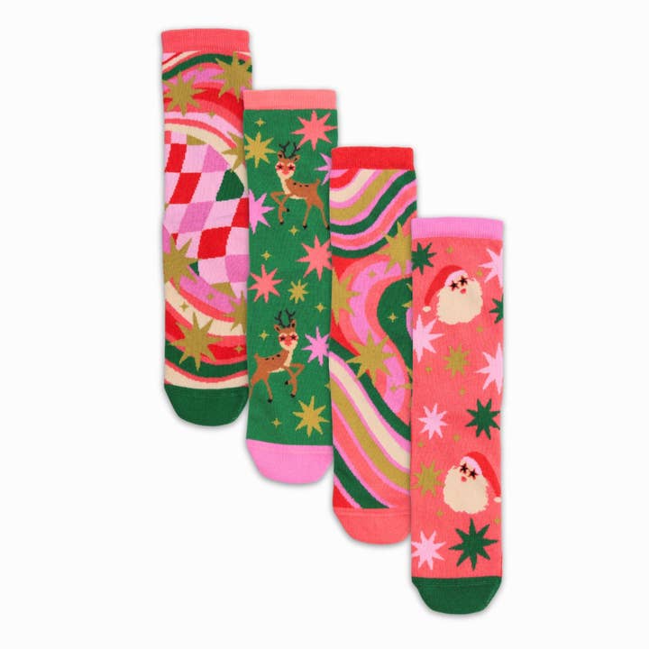 Sock Academy - Wholesale Socks - Women's - MERRY&BRIGHT | 4 Odd Socks Christmas Cracker|United Oddsocks3