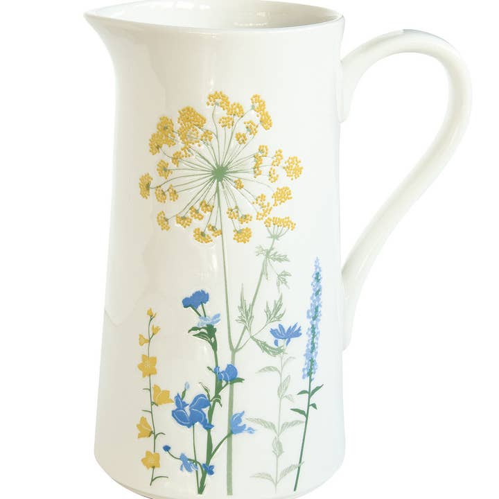 Kanna i porslin 1 liter Mille Fleurs gul för wholesale av Easy Life