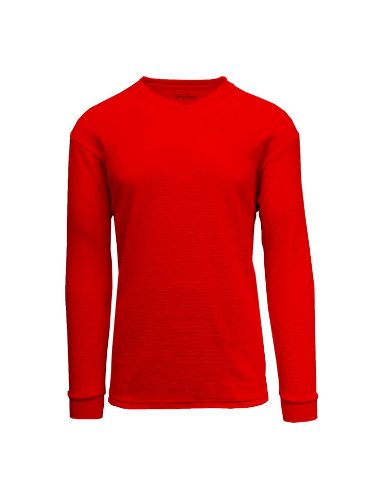 Galaxy By Harvic - Wholesale T-shirt – men's - Galaxy By Harvic Waffle Knit Thermal V-Neck Long Sleeve TEE5