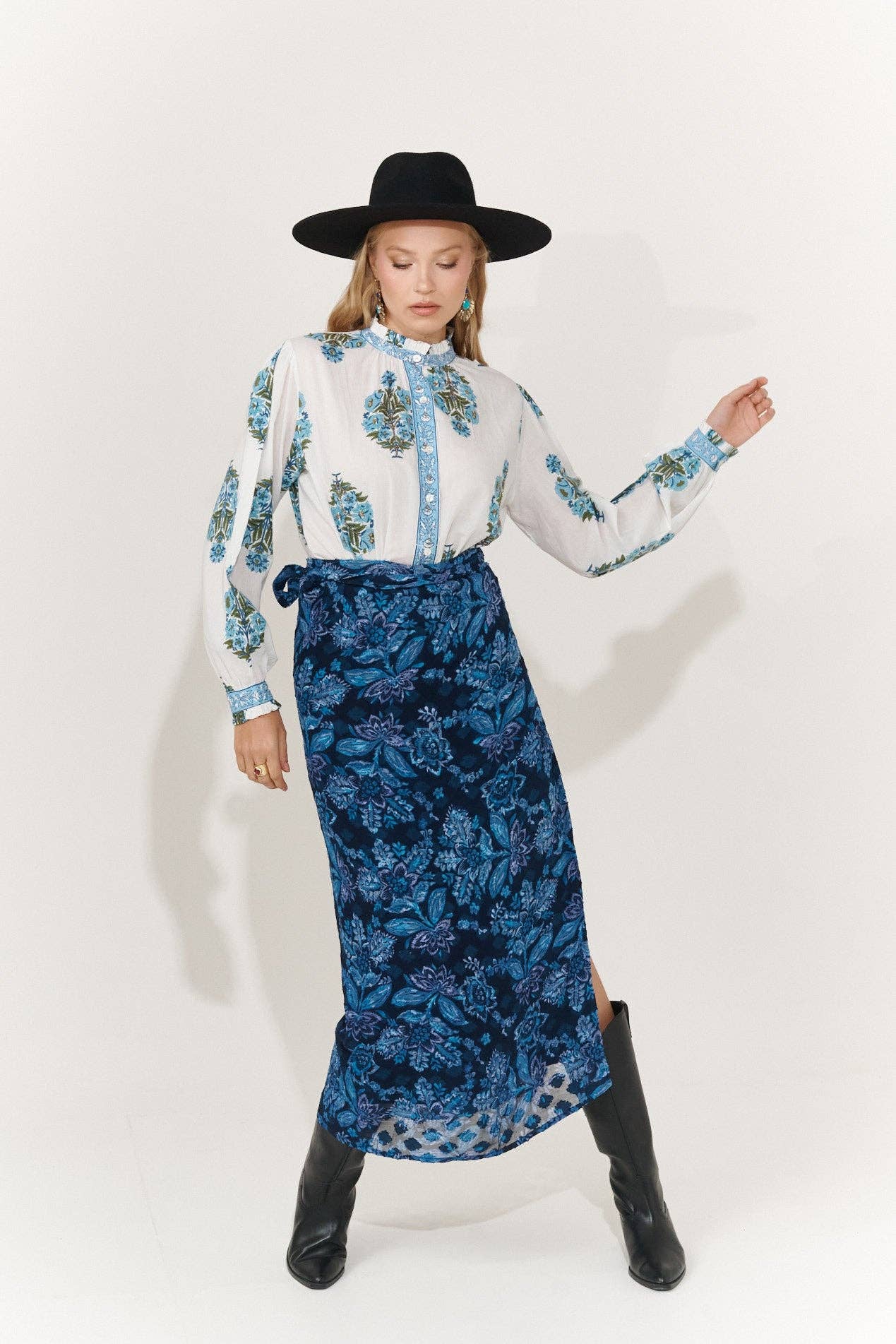 Piti Cuiti - Venta al por mayor Falda - Mujer - FALDA ROMI AZUL1