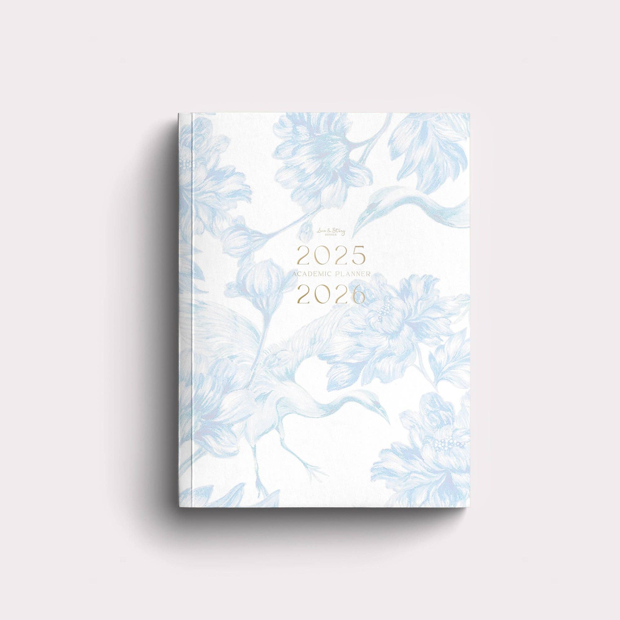 Love & Story Design – Großhandel Planer – Taschenbuch Akademischer Planer 2025/2026 Blaue Gelassenheit