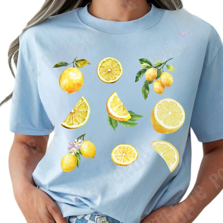 Lemon Preppy Tee- Bright Summer T-shirt for wholesale by Texas Twisted Wholesale