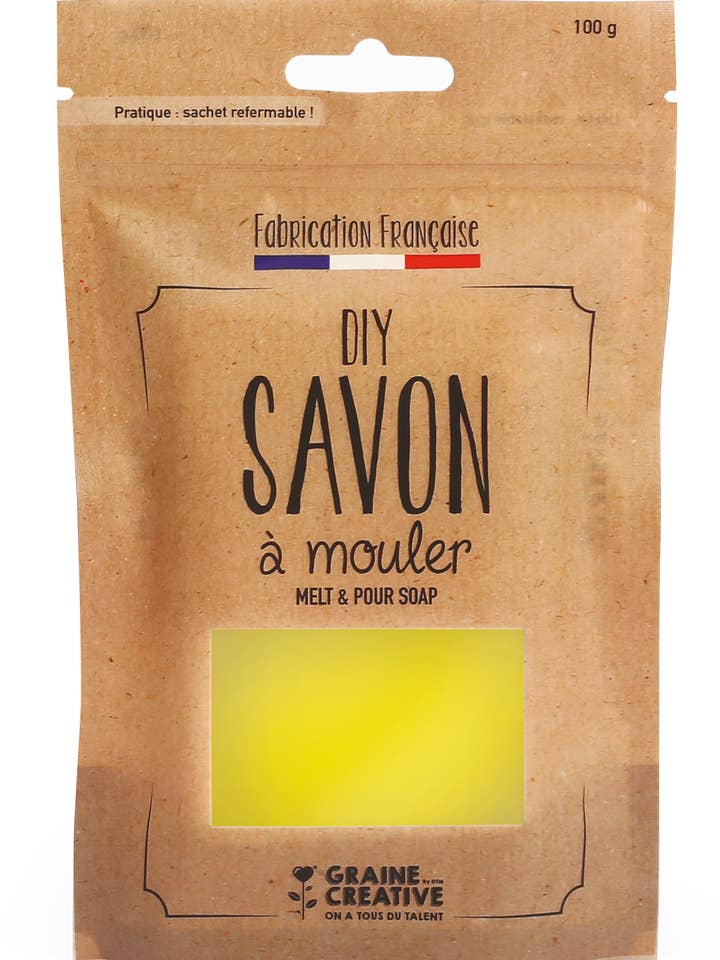 PAK VAN 100 G DOORSCHIJNENDE GELE ZEEP voor wholesale door Graine Créative