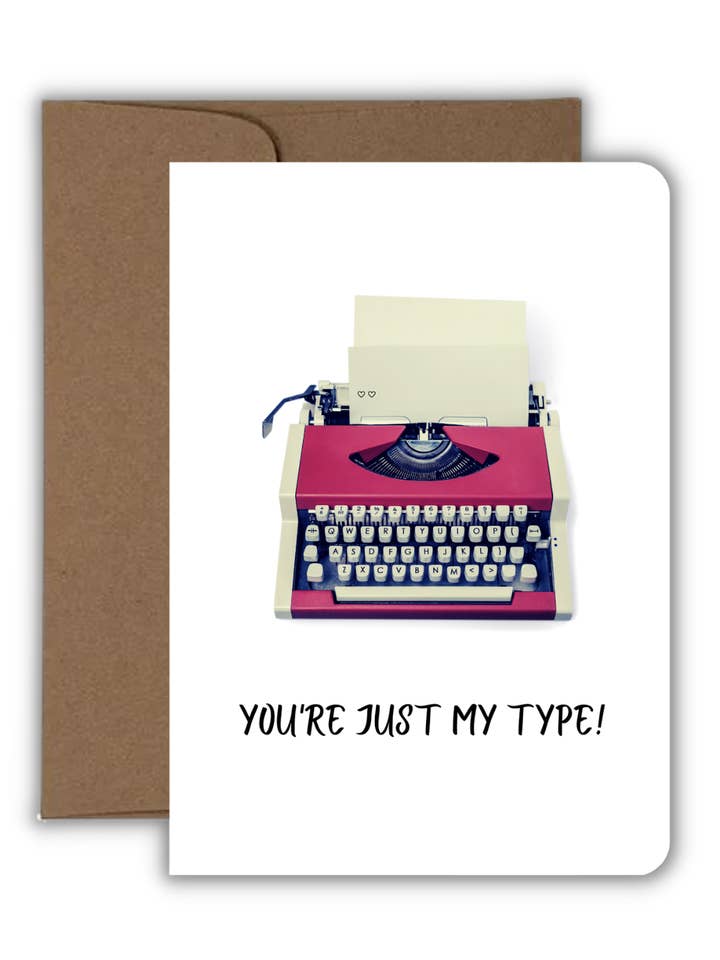 Greeting Card - Love - You're Just My Type! (Typewriter) for wholesale by Fyg & Company, LLC
