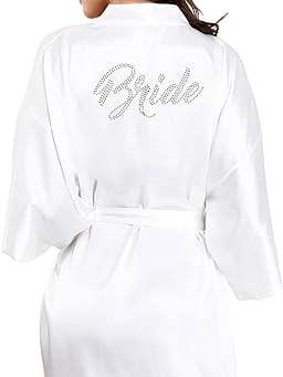 LA Merchandise - Wholesale Robe - Women's - La Merchandise LAB1800 Women's Satin Short Bridal Party Robe2