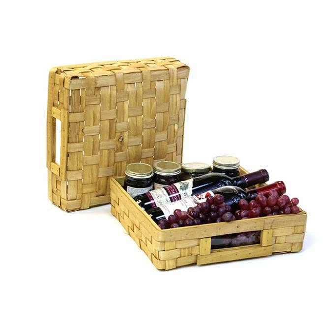 Buhi Imports - Wholesale Decorative Tray -  12" WOODCHIP SQ SLAT TRAY MED1