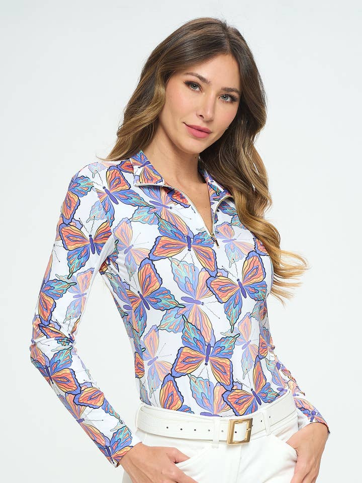 Camiseta de sol Spring Butterflies para venta al por mayor de Dancing Equestrian