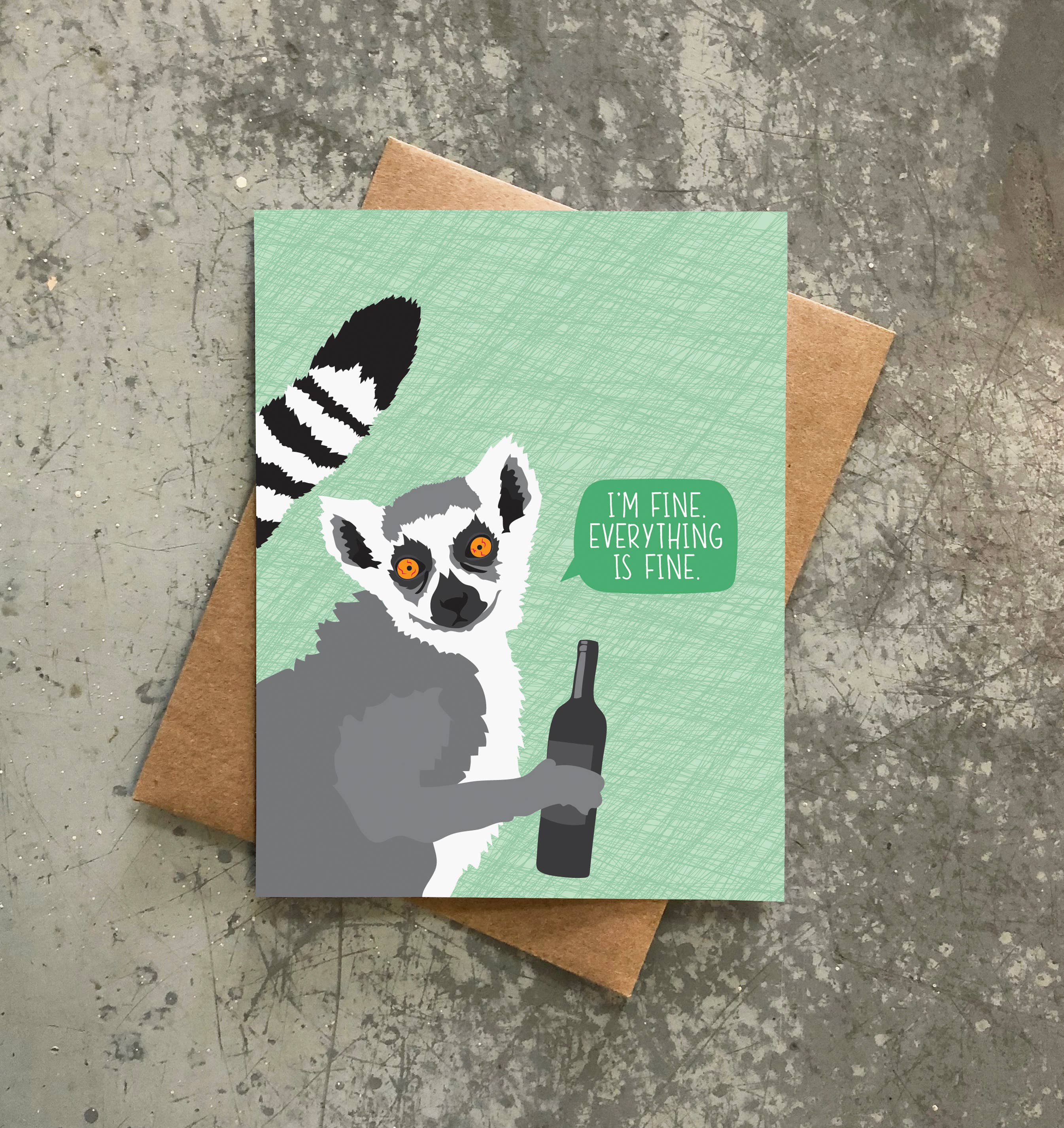 Modern Printed Matter - Wholesale Everyday Greeting Card - Everything Is Fine Card1