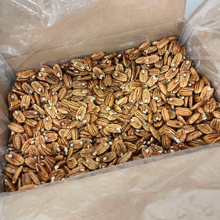 South Texas Pecans - Wholesale Nuts - Bulk Shelled Pecan Halves 30 Pounds