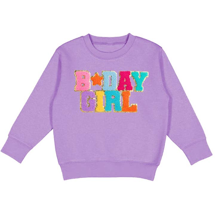 Birthday Girl Patch Sweatshirt - Födelsedagströja för barn för wholesale av Sweet Wink