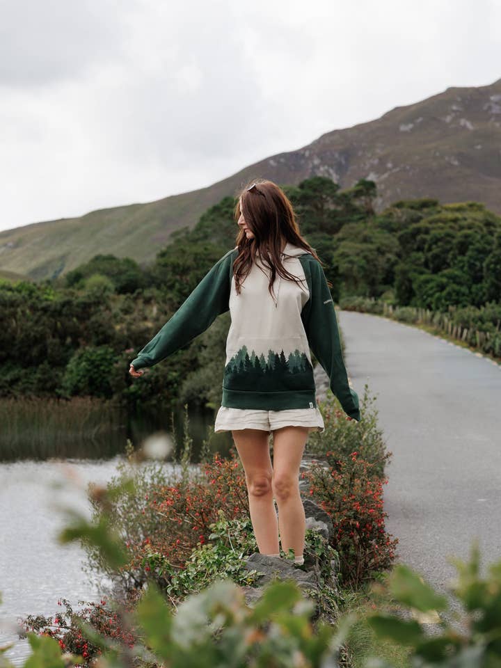 Happy Earth - Wholesale Hoodie – Unisex - Fading Forest Hoodie6